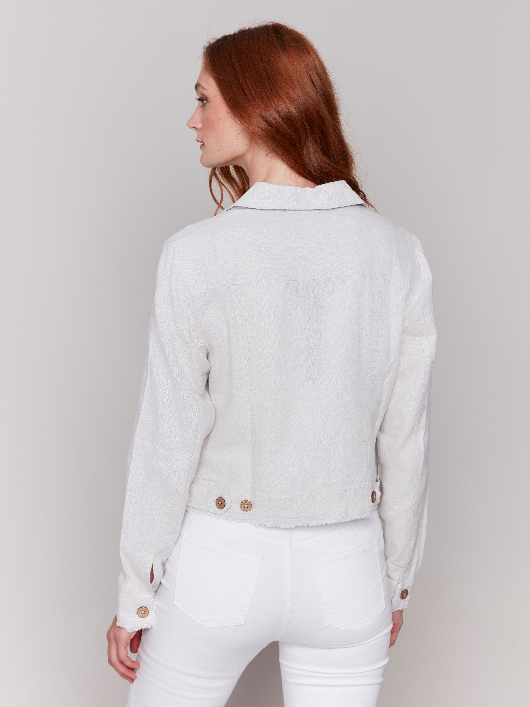 Linen Blend Jacket - Natural