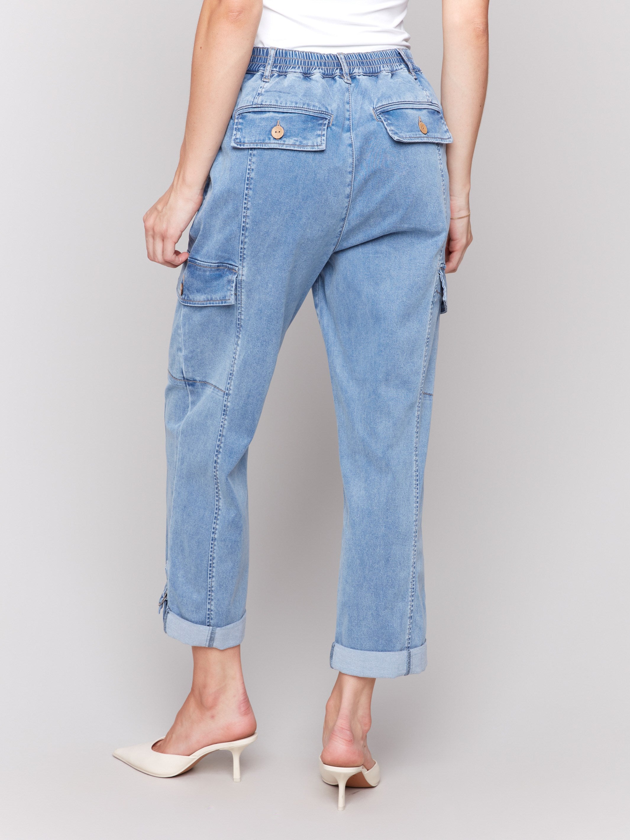 Stretch Tencel Cargo Pants - Chambray