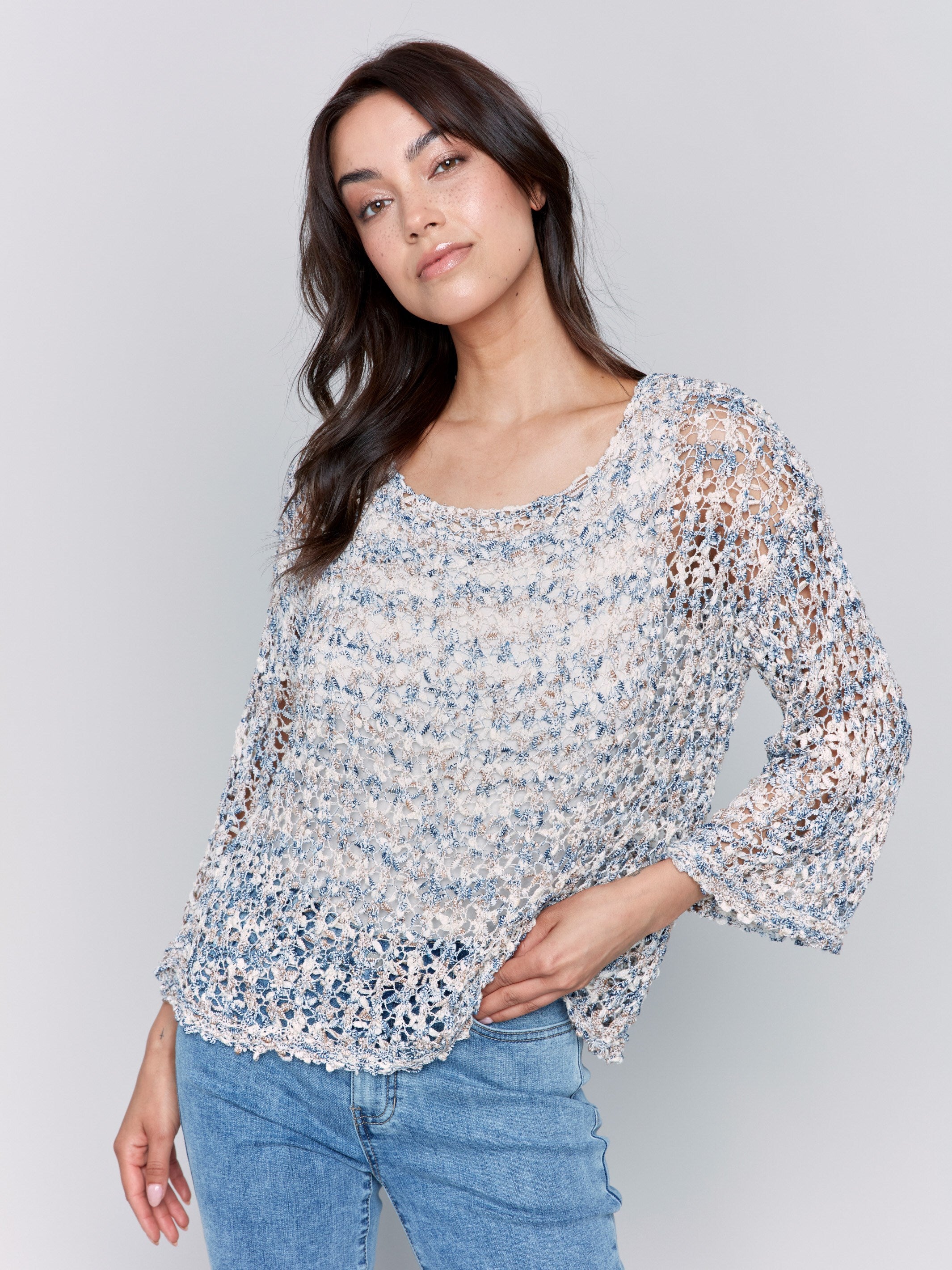 Tape Yarn Sweater - Denim