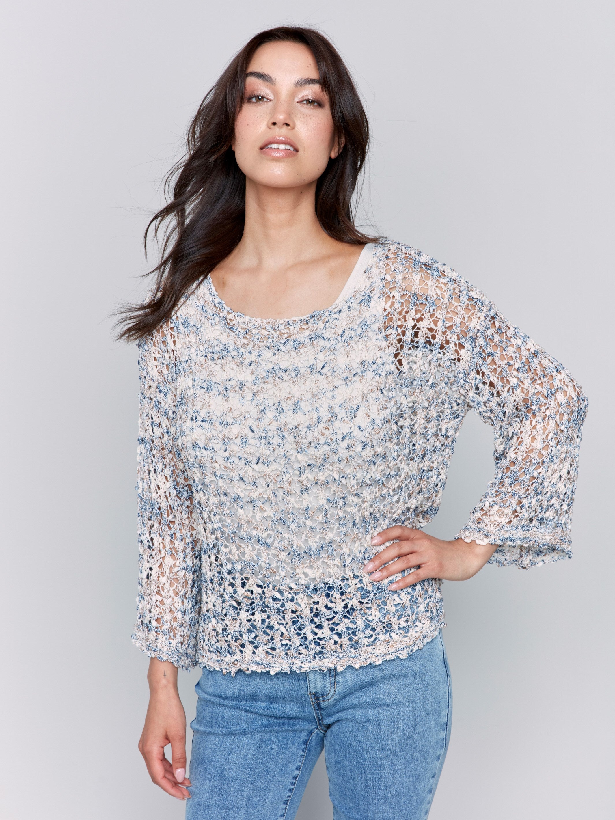 Tape Yarn Sweater - Denim