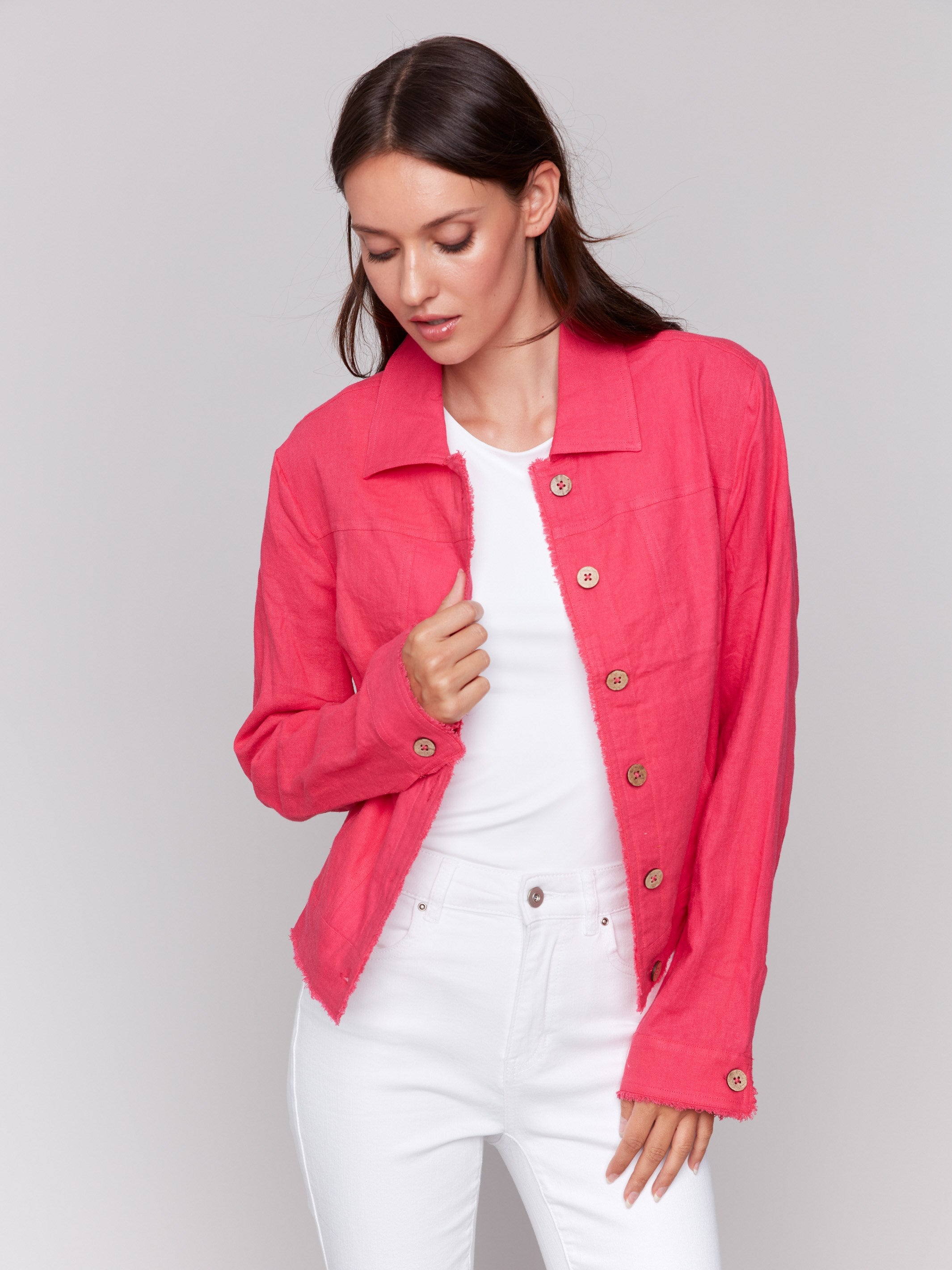 Linen Blend Jacket - Paradise