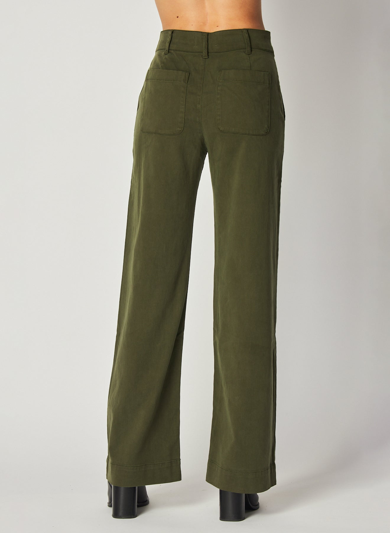 Sydney Wide Leg Pant - Italian Herb