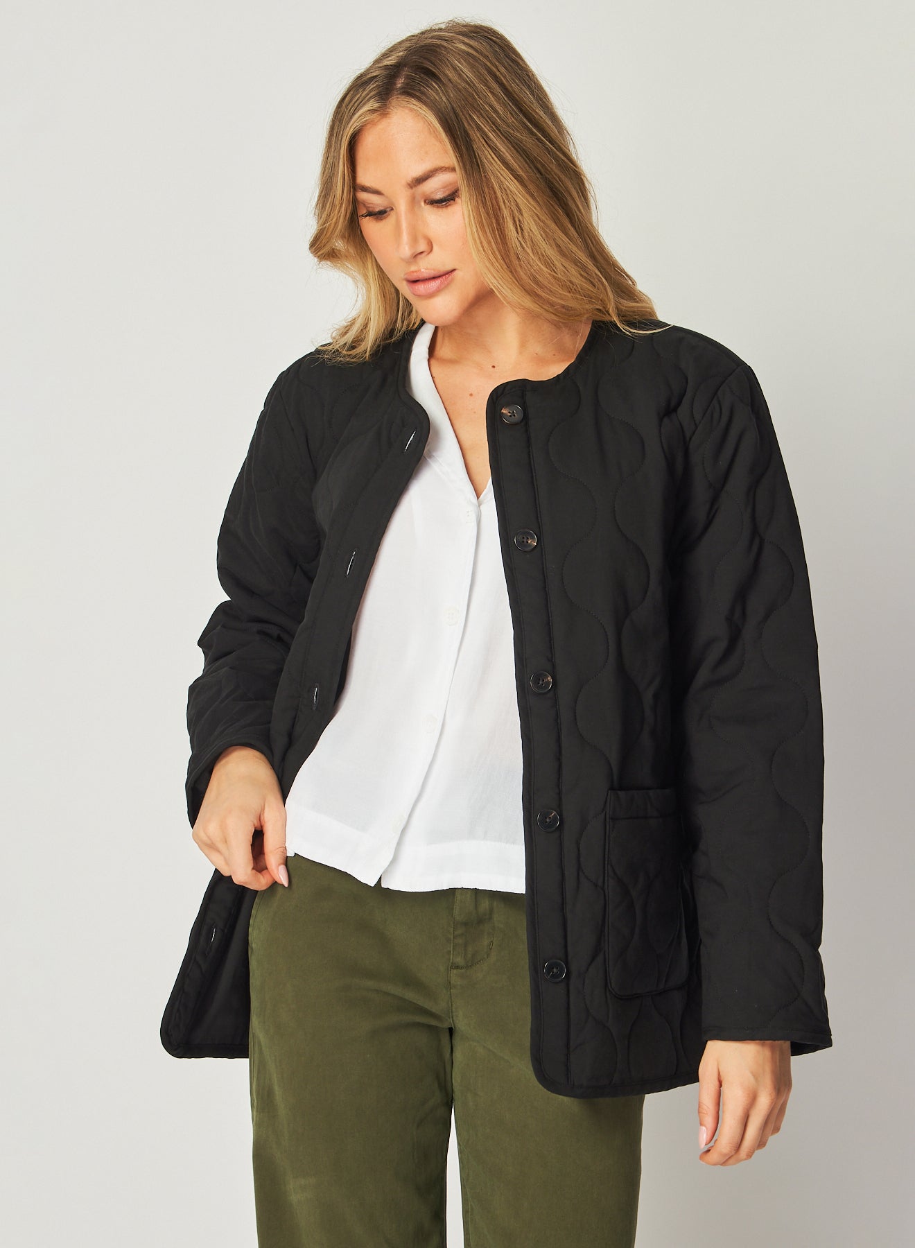 Quilted Jacket - Black