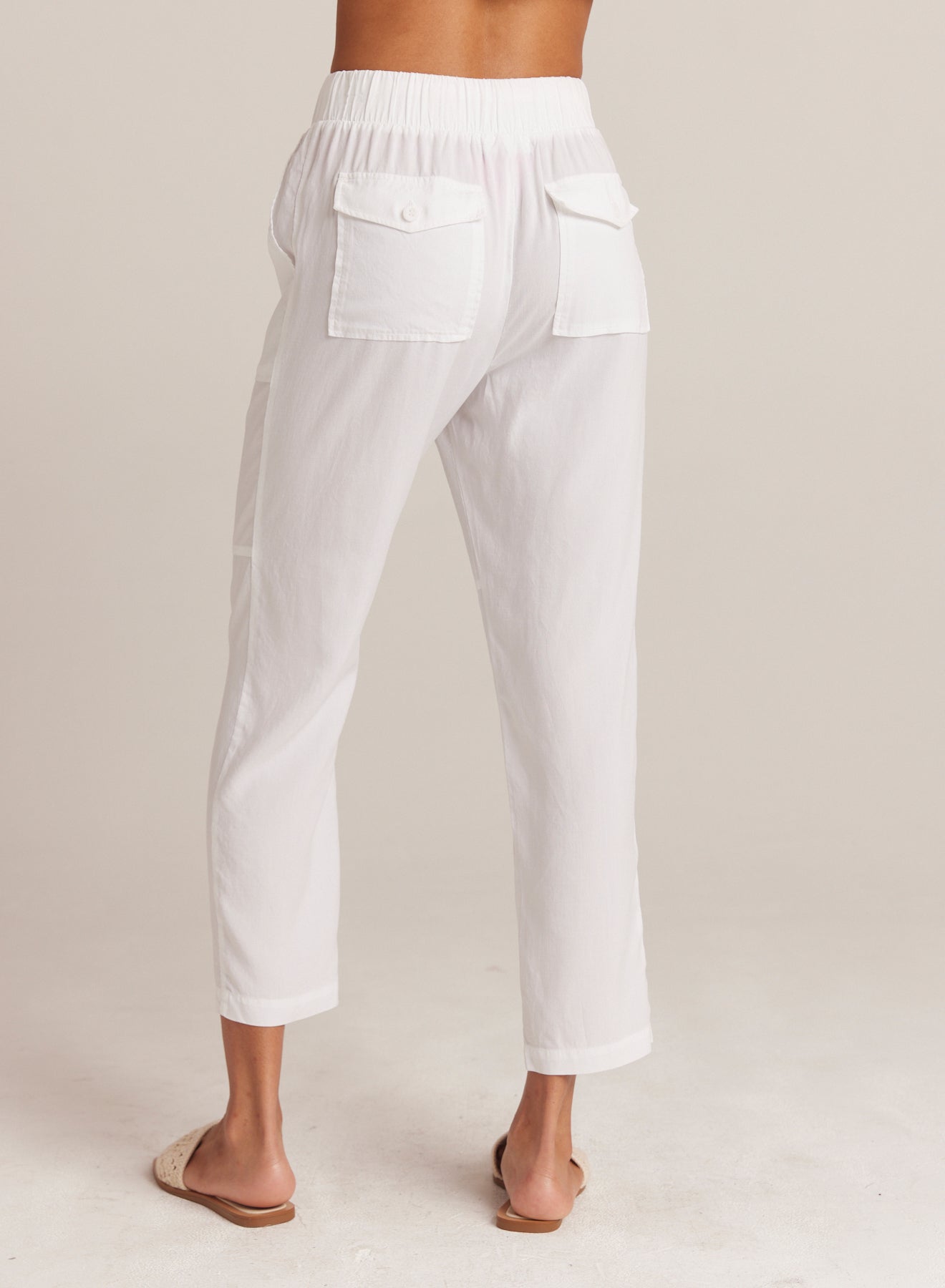 Utility Tie Waist Trouser - White