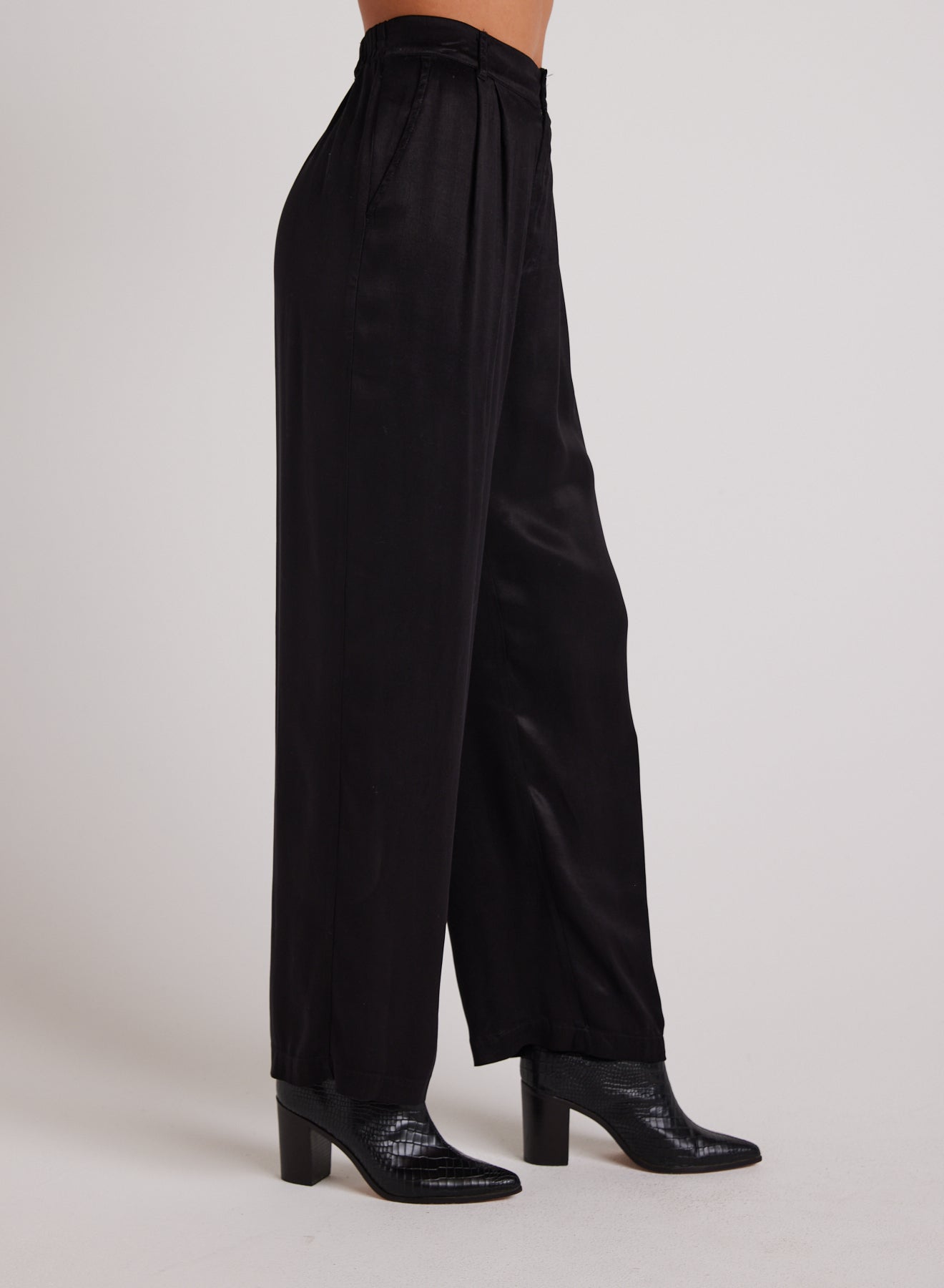 Pleat Front Trouser - Black