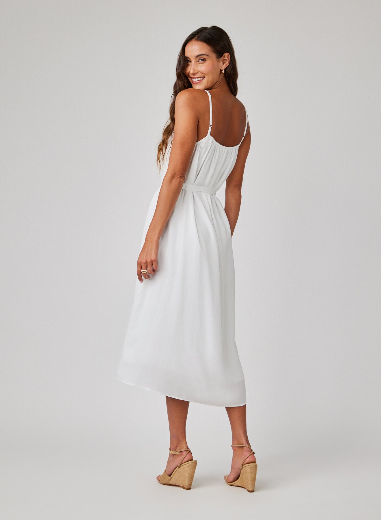 Flowy Cami Maxi Dress - White