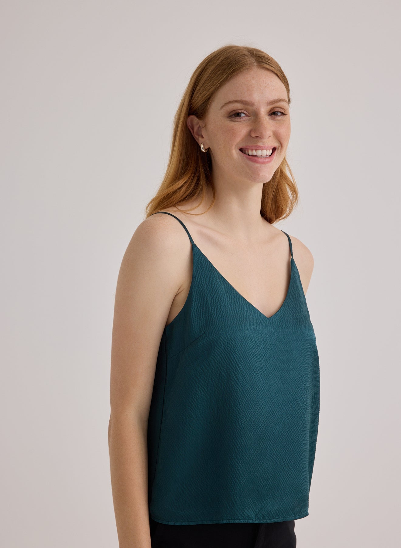 V-Neck Cami - Marine Teal