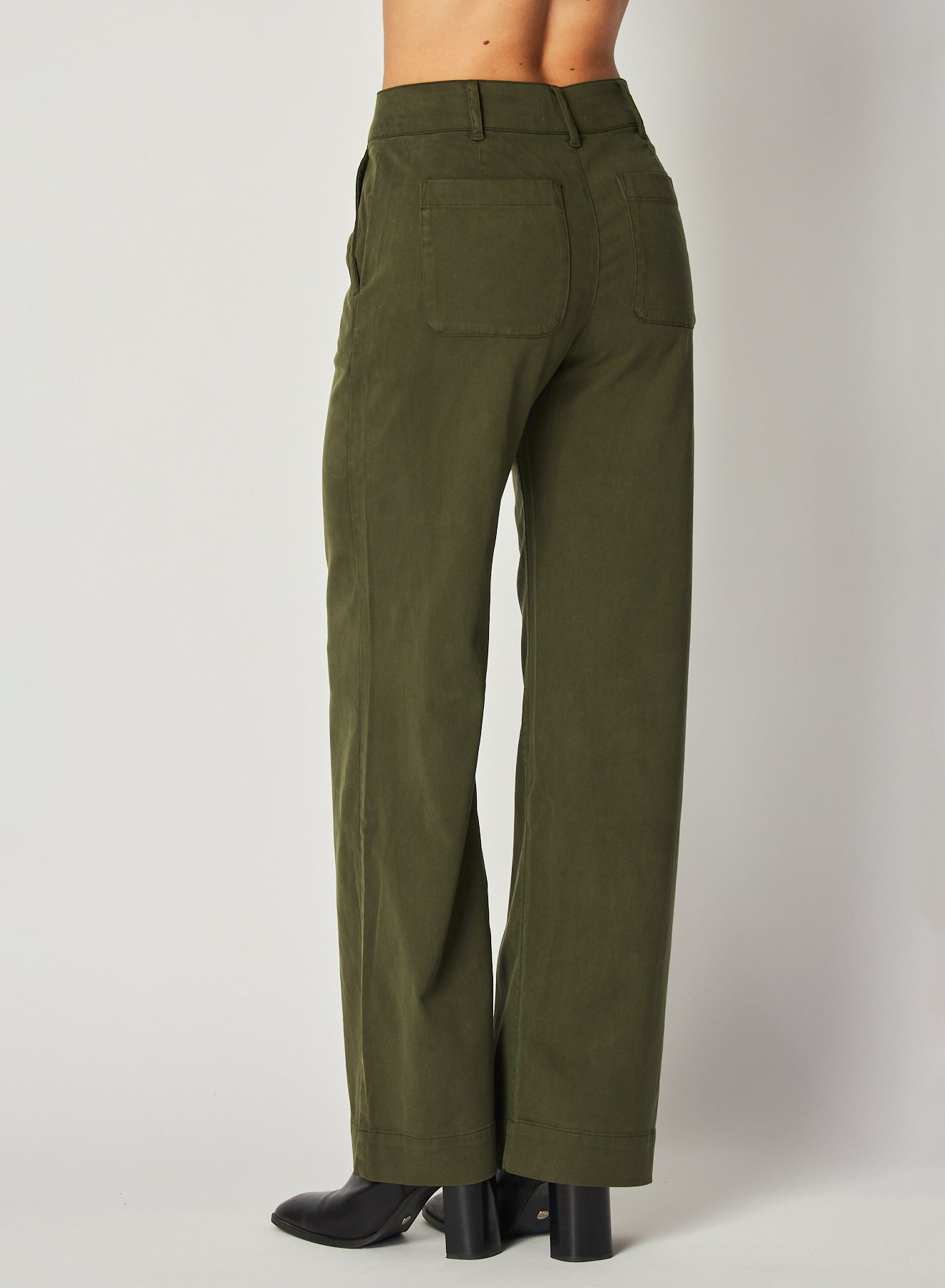 Sydney Wide Leg Pant - Italian Herb