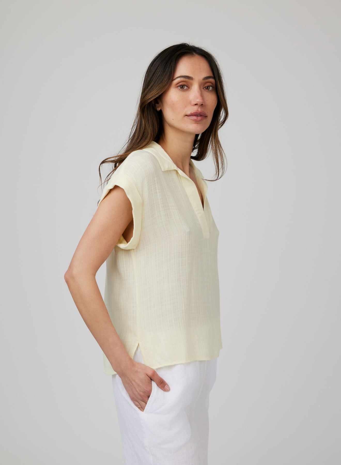 Cap Sleeve Pullover - Island Glow