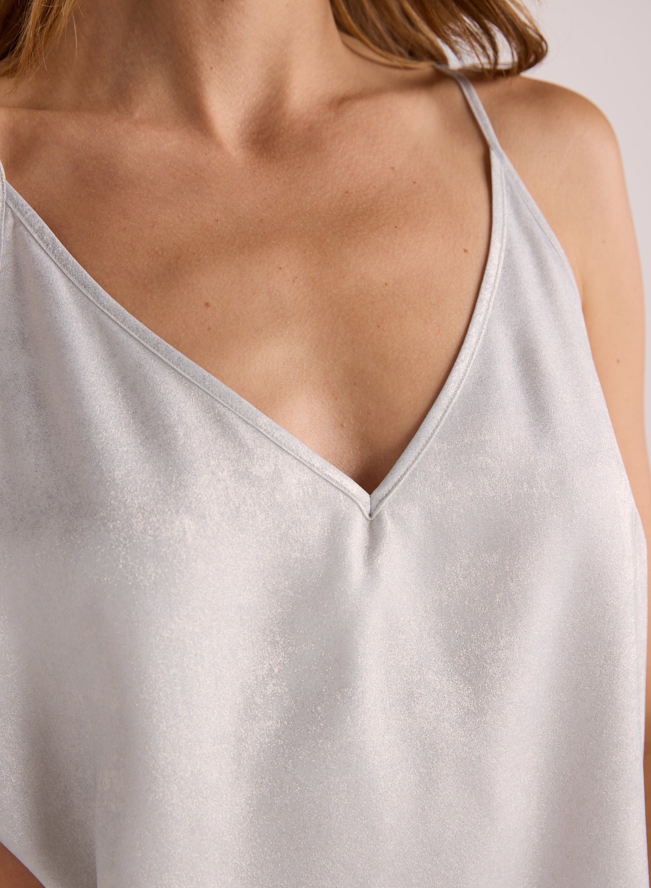 V-Neck Cami - Metallic Opal