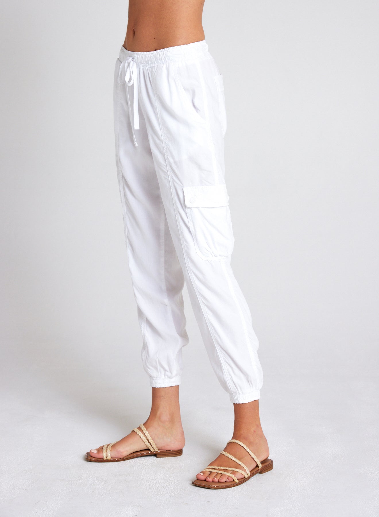 Cargo Track Pants - White