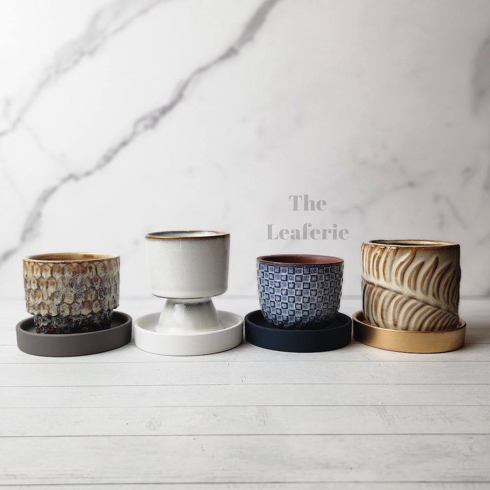 Petit Round Ceramic Trays 9cm (For Petit Pots Series)